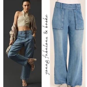 ⚡️YFB Sadie Wide Leg Light Blue Pull-up Women’s Jeans